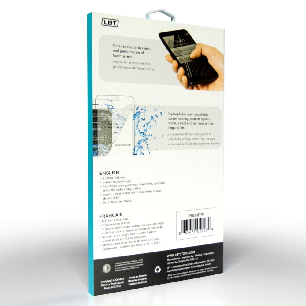 Protecteur d'écran en verre trempé incurvé LBT pour Apple iPhone 6 / 6S / 7/8