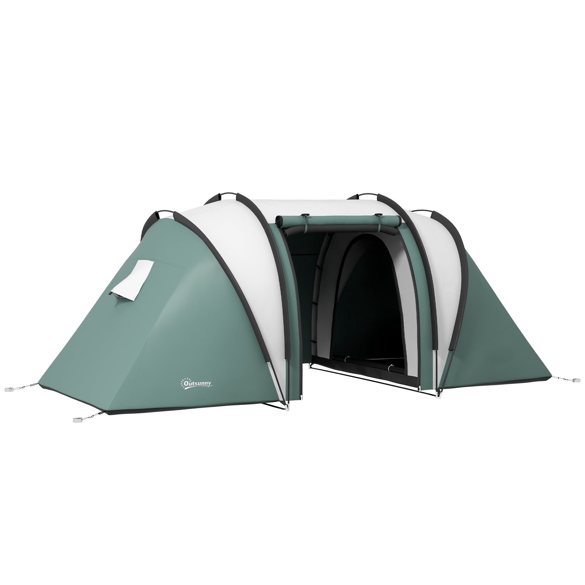 Outsunny Camping Tent with 2 Bedrooms and Living Area, 3000mm Waterproof