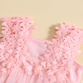 thumbnail image 4 of Nouveau-né Bébé Filles Romper Robe Dentelle Floral Tulle Robe Sans Manches en Mesh Combinaison Été Casual Body, 4 of 9