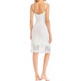 thumbnail image 5 of Femmes Écharpe Dentelle Couture Ourlet U Cou Couleur Unie Robe Midi, 5 of 5