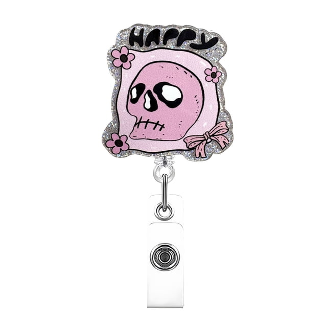 Funny And Cute Badge Reel With Clip Closure For Doctors Teachers Students Workers Etc Cartoon Pattern Badge Workplace Induction Graduation Crafts for Girls Ages 8-12 Arts And Crafts for Kids Ages 8-12