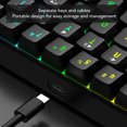 thumbnail image 3 of Clavier de Jeu Rétroéclairé RVB, Clavier Filaire Rétroéclairé Multicolore avec Sensation Mécanique, Conception Ergonomique, Prêt à l'Emploi pour 10, Mac OS X, 3 of 7