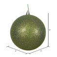 thumbnail image 2 of Vickerman 8" Olive Glitter Ball Ornament, 2 of 3