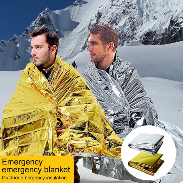 LJNYFDC Couverture Thermique d'Urgence d'Extérieur Isolante d'Urgence Portable Imperméable de Survie Coupe-Vent Résistante à la Chaleur Réfléchissante Jetable Équipement de Survie d'Extérieur