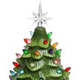 thumbnail image 4 of Sapin de Noël de Table en Céramique Prééclairé avec Lumières Multicolores, 4 of 5