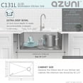 thumbnail image 4 of Azuni Undermount 30" Stainless Steel Single Bowl Workstation Kitchen Sink with 4 accs C131L, 4 of 14