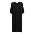 thumbnail image 1 of FhsagQ Pyjama Hommes Pyjamas Boxeurs Coton Super Ajusté Homme Couleur Unie Manche Courte Col Rond Chemise de Nuit Peignoir Tenue d'Intérieur Pyjama Hommes Vêtements de Nuit Paquet TG Comfortsoft Noir TTTG, 1 of 3