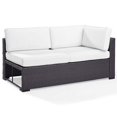 thumbnail image 1 of Crosley Furniture Biscayne Wicker / Rattan Patio Loveseat in Brown and White, 1 of 10