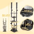 thumbnail image 3 of PawHut 89"-100" Floor to Ceiling Cat Tree w/ Scratching Posts, Grey, 3 of 10