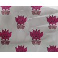 thumbnail image 4 of oneOone Georgette Viscose Fabric Leaves & Lotus Block Print Fabric By The Yard 42 Inch Wide, 4 of 4