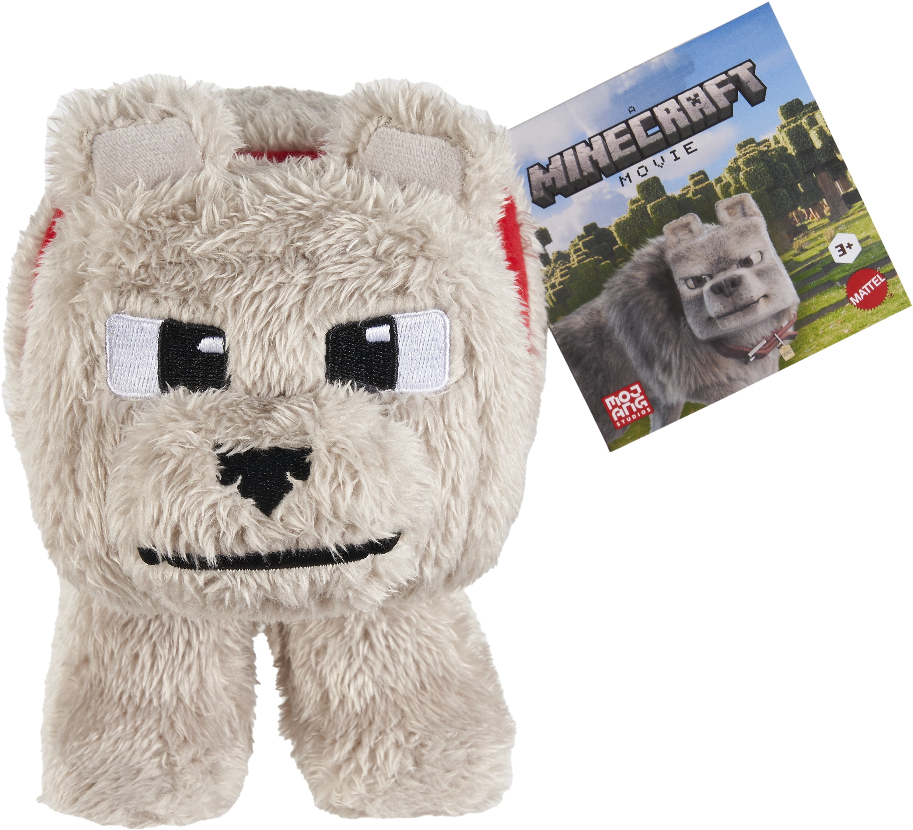 Minecraft Dennis the Wolf Plush Toy, 8-inch Collectible Soft Doll Inspired by A Minecraft Movie