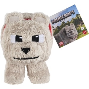Minecraft Dennis le Jouet en peluche de loup, 8-inch Poupée douce collectible inspirée par A Minecraft Film