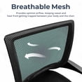 thumbnail image 2 of MotionGrey Ergonomic Breathable Mesh Low Office Chair -  Comfortable Computer Task Desk Chairs for Home Gaming and Executive Commercial Office - Black, 2 of 6