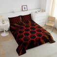 thumbnail image 4 of Erosebridal Futuristic Geometric Bedding Full Comforter Set, Abstract Stripe Down Comforter, Teens, Reversible 3 Pieces, 4 of 8
