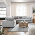 thumbnail image 1 of Modway Commix 5 Piece Down Filled Overstuffed Sectional Sofa in Light Gray, 1 of 10