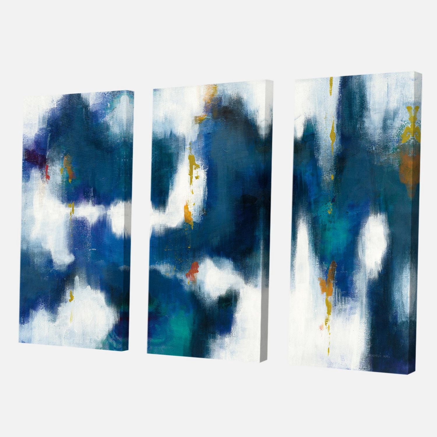Designart Texture glam bleue II Art mural sur toile