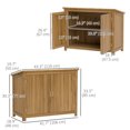 thumbnail image 3 of Outsunny Cabanon de Jardin en Bois Armoire de Rangement avec 2 Tablettes et 2 Portes, 3 of 9