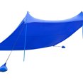 thumbnail image 4 of Gymax 10x9 FT Portable Beach Canopy Tent Shelter w/ Sand Anchor Carry Bag Blue, 4 of 7