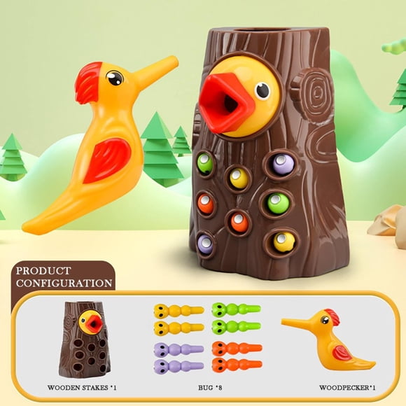 MesaSe Toy Worm Toy Bird Feeding Game Bird Feeding Game Cultivate Curiosity Improve Coordination Toys for 3 4 5 6 7 8 Years Old Babies and Toddlers