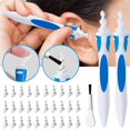 thumbnail image 1 of Q-Grips Ear Wax Remover Ear Cleaner Spiral Ear Cleaning Kit Ear Wax Cleaner Spiral Ear Wax Remover Removal Ear Wax Cleaner with 32 Replacement Heads, 2 Soft Handles, 1 of 6