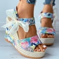 thumbnail image 4 of XZNGL Chaussures pour Femmes Chaussures Femmes Chaussures Décontractées Mode Femmes Unies Été Sandales à Lacets pour Dames Talon Compensé Chaussures de Plage Décontractées, 4 of 7