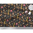 thumbnail image 3 of Soimoi Polyester Crepe Fabric Balloon,Floral & Cute Animals Cartoon Print Sewing Fabric Yard 52 Inch Wide, 3 of 3