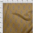 thumbnail image 3 of oneOone Georgette Viscose Brown Fabric Asian Block Floral Craft Projects Decor Fabric Printed By The Yard 42 Inch Wide, 3 of 4