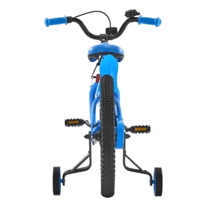 KFFKFF Les enfants font du vélo, 18 Pouces BMX Vélo pour enfants de style, Hauteur du Rider 3.61 ft - 4.59 ft, roues d'entraînement incluses, robuste et facile à assembler