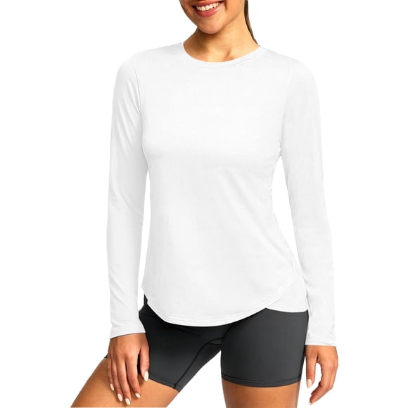 JYnXIANTI Workout Tops for Women Long Sleeve UV Protection T-Shirts Comfortable Summer Shirts Outdoor Hiking Fishing Clothes