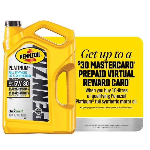 Pennzoil Platinum Synthetic 5W30 Motor Oil 5L - Walmart.ca