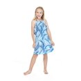thumbnail image 1 of Girl Hawaiian Round Neck with Ruffle Dress in Neon Sunset, 1 of 5