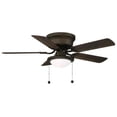 thumbnail image 1 of Hugger 44 inch Oil Rubbed Bronze Dome Style LED Bulb Flush Mount Indoor Ceiling Fan with Light Kit, 1 of 5