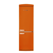 Classic Retro 24 In 12 Cu.ft. Bottom Mount Refrigerator Auto Defrost, Energy Star Certified, Counter Depth with Manual Ice maker