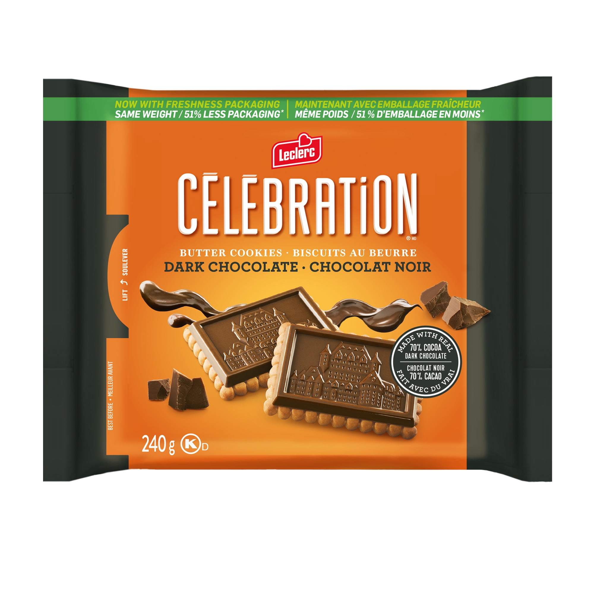 Celebration 70% Chocolate Top Butter Cookies