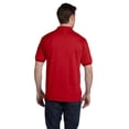 thumbnail image 3 of Hanes Cotton-Blend Men`s Jersey Polo, 4XL, Deep Red, 3 of 4
