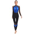 thumbnail image 2 of Jizyo Women's Long Sleeve Dance Unitard Shiny Rhinestone Full Body Suits One Piece Jumpsuits Blue M, 2 of 7
