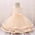 thumbnail image 2 of Robes pour Bébé Fille Robe Formelle pour Filles Robes Rose Doré pour Filles Robe de Fête pour Filles Tenue pour la Journée des Enfants 3-6 Mois, 2 of 9