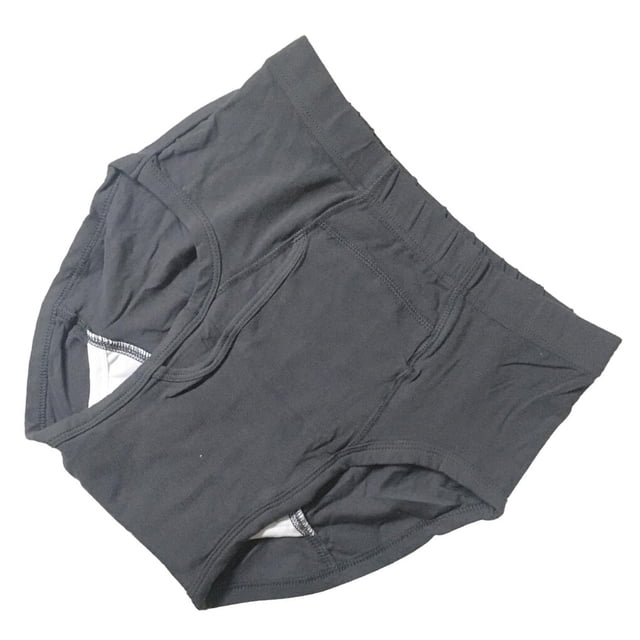 Culotte d'Incontinence pour Hommes, Étanche, Lavable, Confortable, pour Incontinence, Couche pour Hommes, Gris, G