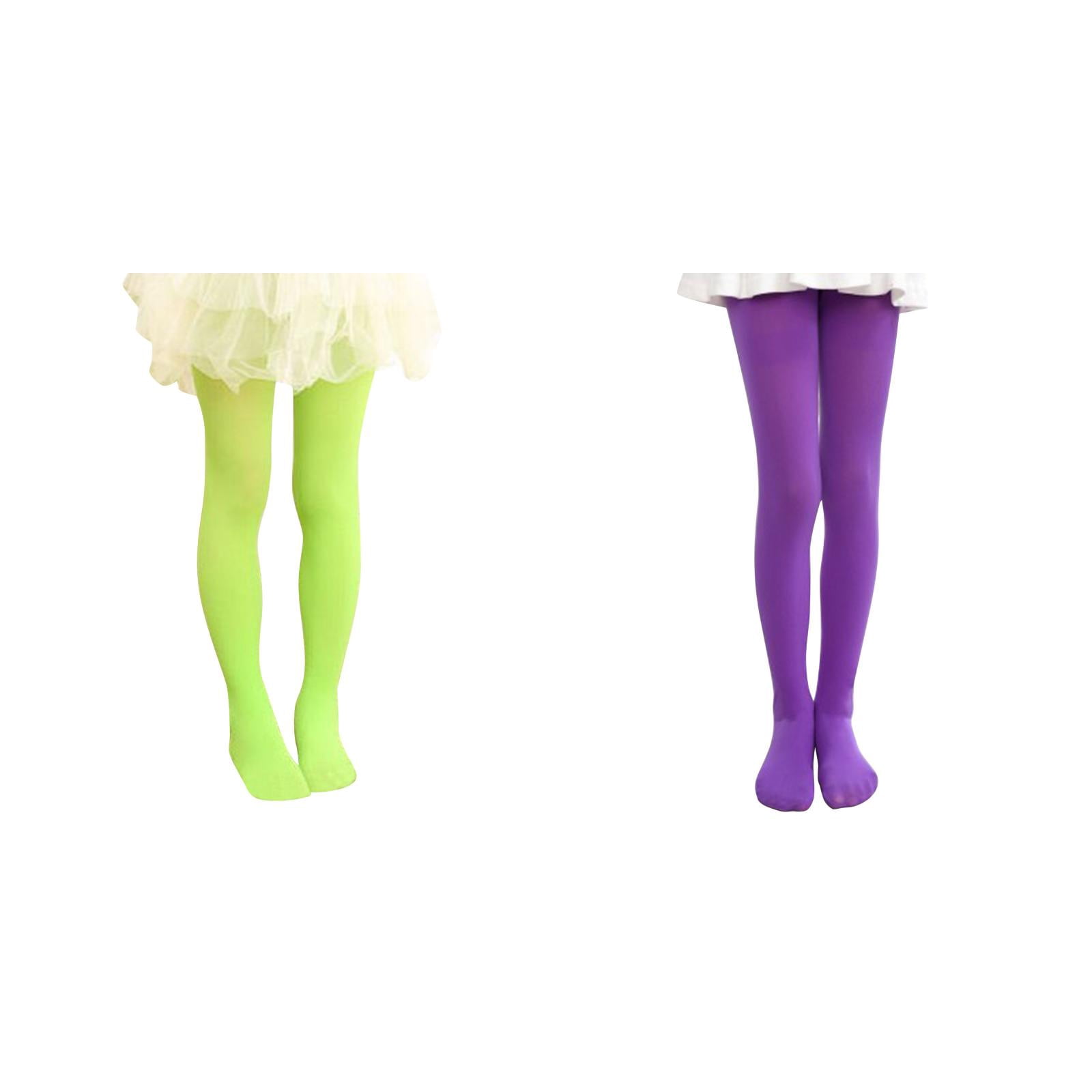 2 Pack(PP1 1PCS & B 1PCS) Multipack 2T Bloomers for Leggings Pantihose Stretchy Basic Full Length Ballet Dance Pants Pantyhose for Spring Summer Stocking