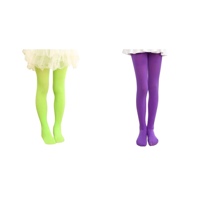 2 Pack(PP1 1PCS & B 1PCS) Multipack 2T Bloomers for Leggings Pantihose Stretchy Basic Full Length Ballet Dance Pants Pantyhose for Spring Summer Stocking