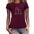 thumbnail image 1 of T-shirts Graphiques pour Femmes Mode Hauts pour Femmes Manches Courtes Blouse Ample Col Rond T-Shirt Imprimé T-Shirt Hauts Chemises à Manches Courtes pour Femmes T-Shirts Sois Gentille pour Femmes Chemisiers à Manches Courtes pour Femmes, 1 of 4