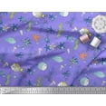 thumbnail image 2 of Soimoi Moss Georgette Fabric Fish,Coral & Starfish Ocean Fabric Prints by Yard 42 Inch Wide, 2 of 3