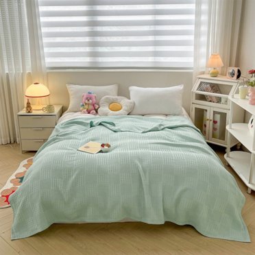 Amzcrzy Home and Kitchen, Bedding, Blankets & Throws, Gifts for Women, Hollow Blanket Plain Towel Blanket Summer Cover Blanket Nap Blanket Summer Cool Blanket Cotton knitted blanket