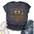 thumbnail image 1 of LUOGENLI Chemises pour Femme Femmes Décontracté Imprimé Animal Col Rond Manches Courtes T-Shirt Haut Stylé et Confortable Tee pour Usage Quotidien T-shirts pour Femmes T-shirts Graphiques T-shirts Amusants Vêtements d'Été Gris Foncé S, 1 of 2