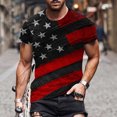 thumbnail image 2 of RKSTN Shirts Mens Manches Courtes Mode Manches Courtes Col Rond Imprimé T-Shirt Tops Blouse Hawaiian Shirts for Men, 2 of 5