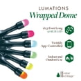 thumbnail image 3 of Home Heritage Luminations Christmas Holiday Party Lights, Twinkly App Control, 16.3' Wrapped Dome, 50 RGB LEDs (6 Pack), 3 of 9
