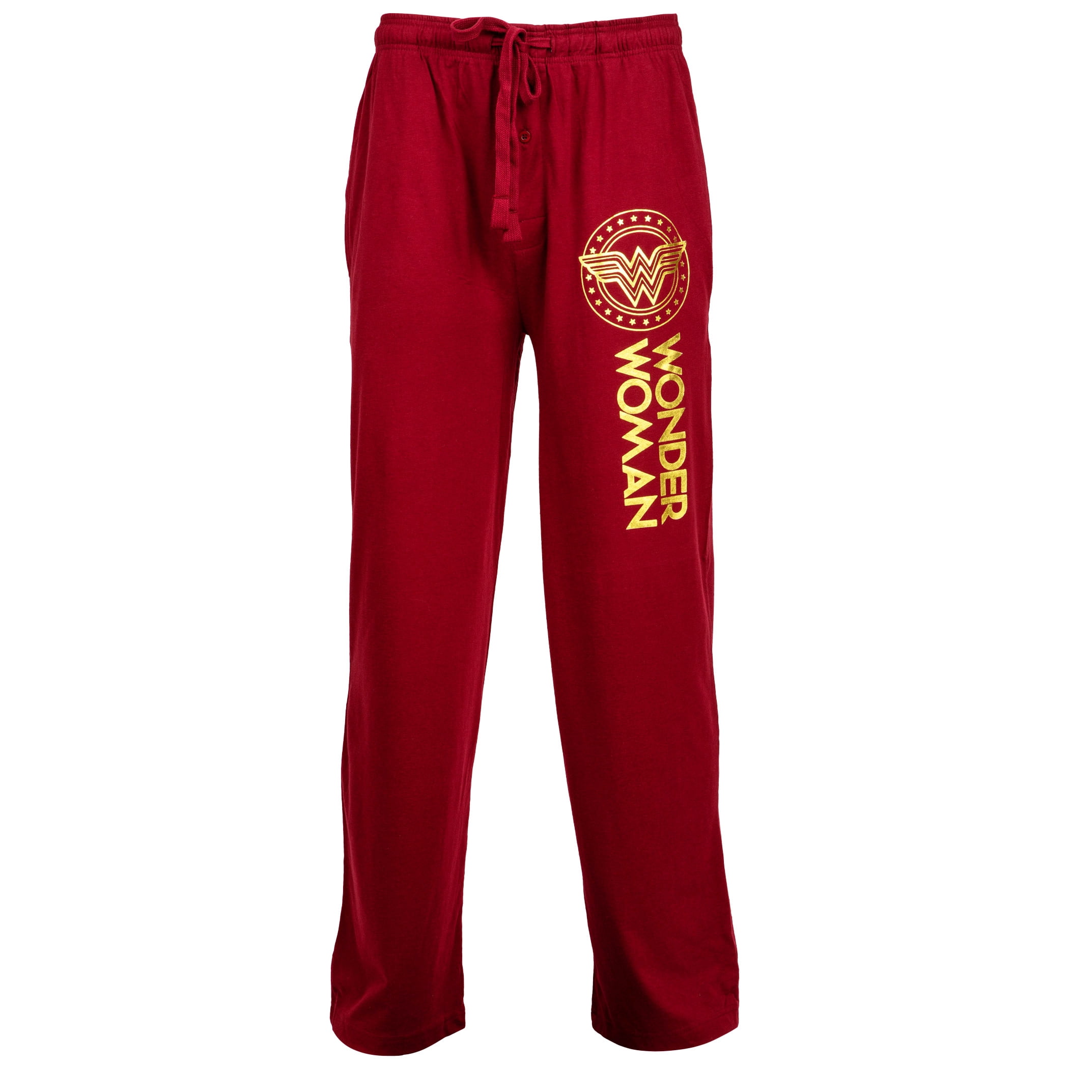 Wonder Woman Golden Logo Unisex Pajama Pants-Large (36-38)