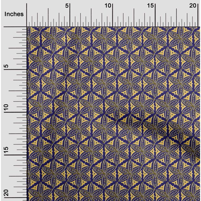 oneOone Cotton Flex Fabric Floral Block Print Fabric By Yard 40 Inch Wide