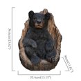 thumbnail image 5 of Ours Noir Assis dans une Souche Statue de Jardin, 5 of 5