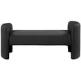 thumbnail image 4 of Meridian Furniture Peyton Black Boucle Fabric Bench, 4 of 7